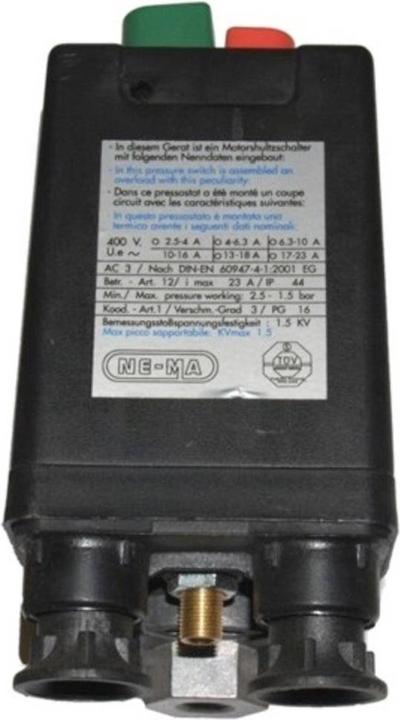 Produktbild Aerotec Nema Schalter 400V 3/8″ - 4-6.3 A - 3 Abgänge 1/4 Zoll