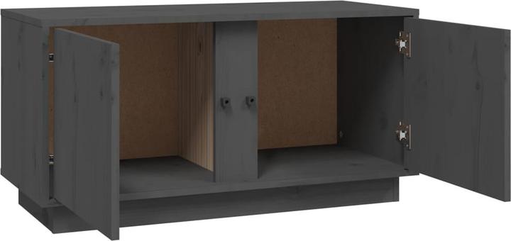 Produktbild VidaXL TV-Schrank Grau 80x35x40,5 cm Massivholz Kiefer,Farbe (80 x 35 x 40.5 cm)