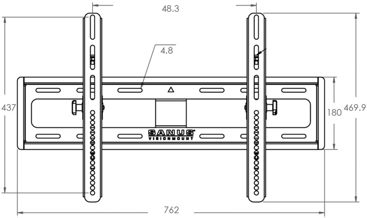 Produktbild Sanus Vmpl50a (Wand, 70", 68 kg)