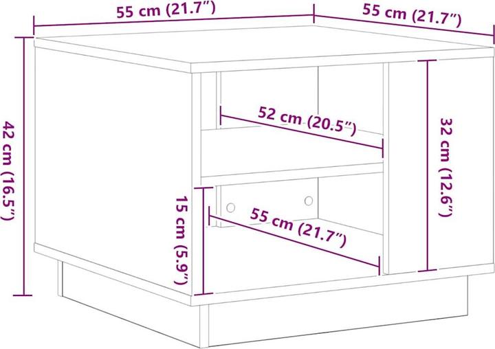 Image du produit VidaXL Couchtisch (55 x 55 x 42 cm)