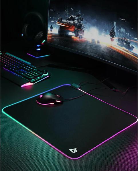 Actual product image Aukey KM-P8 RGB Gaming mouse pad 45x40cm WATERPROOF