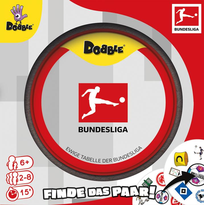 Produktbild Zygomatic Dobble Bundesliga, Kartenspiel, für 2-8 Spieler, ab 6 Jahren (DE-Ausgabe) (Deutsch, 2 - 8 Spieler)