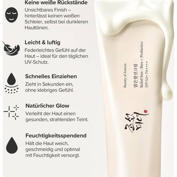 Actual product image Beauty of Joseon Relief Sun Rice Probiotics (Sun cream face, SPF 50+, 50 ml)