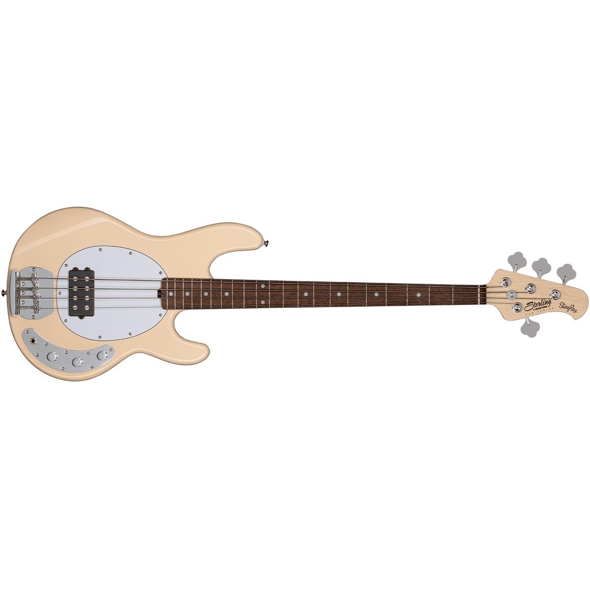 Sterling Bassgitarre, S.U.B., StingRay RAY4, Vintage Cream (E-Bass, Basswood, Mahagoni, Jatoba), Gitarre, Beige