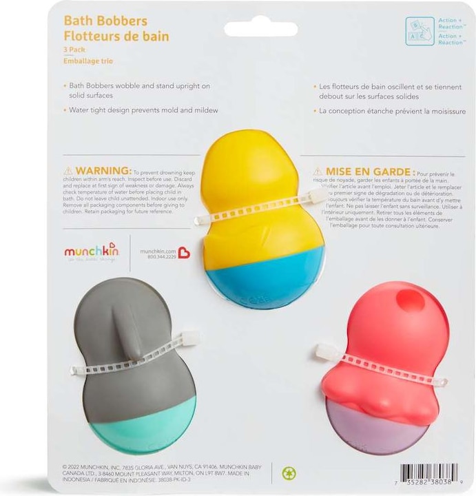 Actual product image Munchkin Bath Bobbers™ 3 pieces, octopus, walrus & dolphin