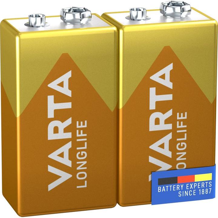 Produktbild Varta Longlife 4122 batteri - 2 x 9V - (2 Stk., 9V Block)