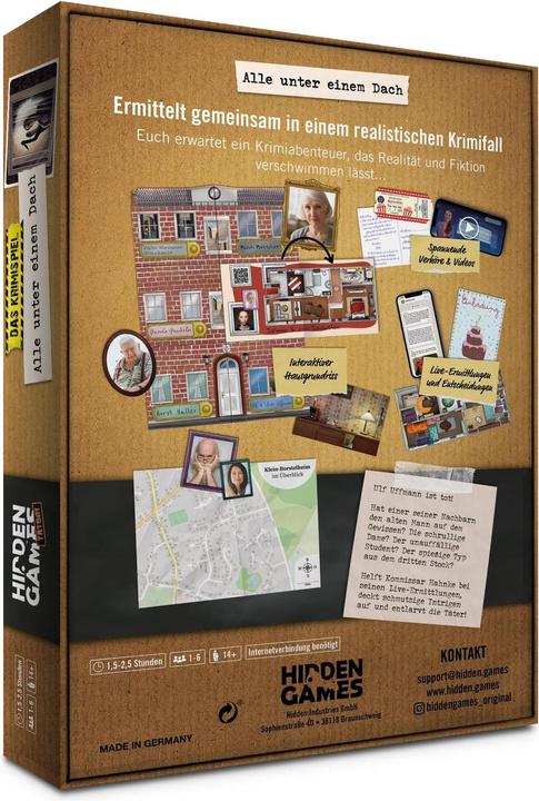 Actual product image Hidden Games Tatort: All under one roof ( Case 13) (German, 1 - 6 Players)
