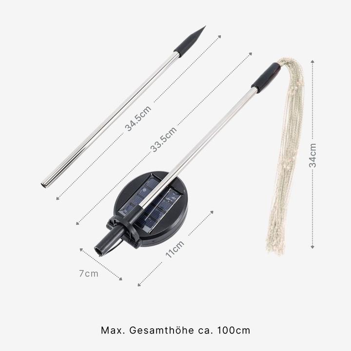 Actual product image Hermex 2er-Set LED Solar-Feuerwerkslichter Lichterkette Gartenleuchte Deko (0.11 m)