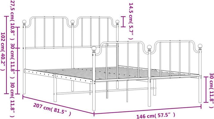 Image du produit vidaXL Bettgestell (140 x 200 cm)