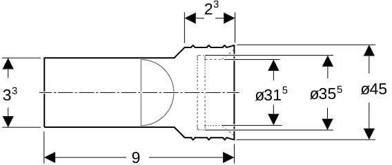 Produktbild Geberit Geruchsverschluss (Urinal-Siphon)