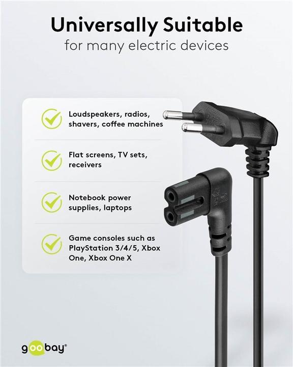 Produktbild Goobay Euro Anschlusskabel (1 m)