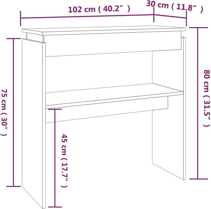 Produktbild vidaXL Price (102 x 30 x 80 cm)