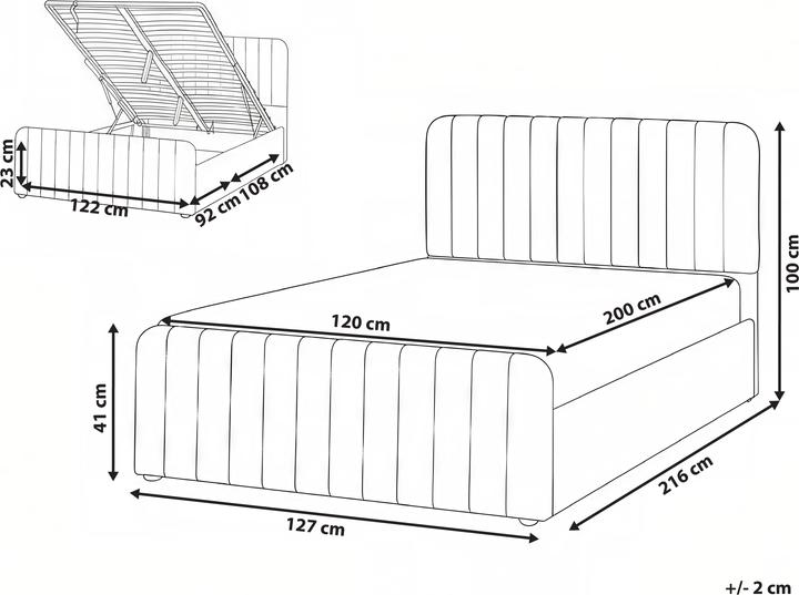 Actual product image Beliani Lunan (120 x 200 cm)