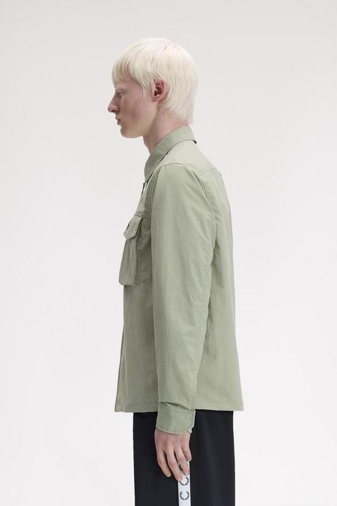 Actual product image Fred Perry Utility overshirt in ripstop (S)