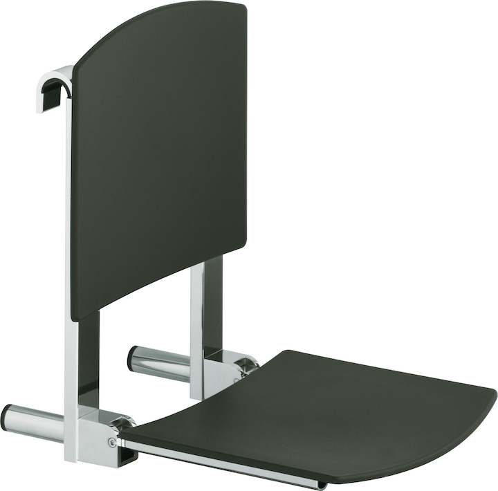 Actual product image Keuco Folding seat Plan with backrest 34981010037 for hanging in a shower handrail (110 kg)