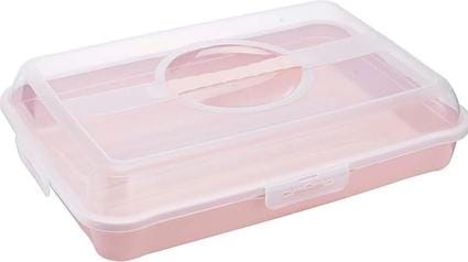 keeeper Kuchenhaube/Partybutler "enrico", nordic-pink herausnehmbare Kuchenplatte, ergonomischer Griff