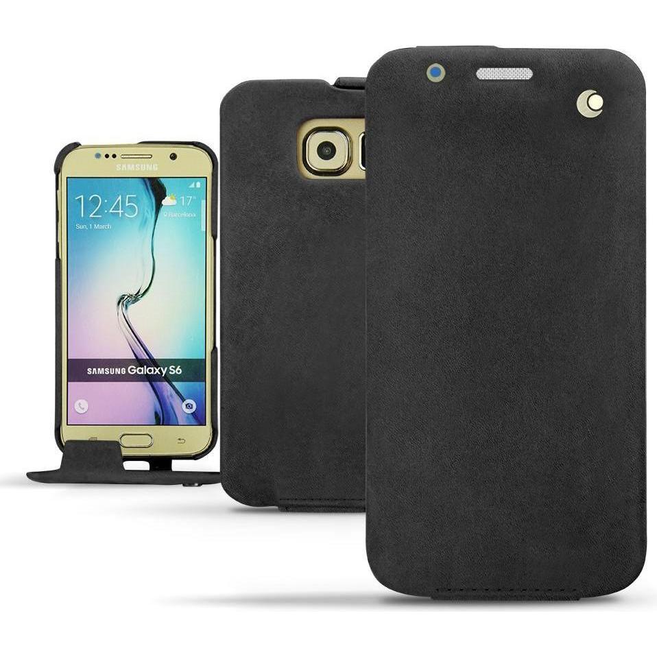 Noreve Lederschutzhülle vertikal (Samsung Galaxy S6), Smartphone Hülle, Schwarz