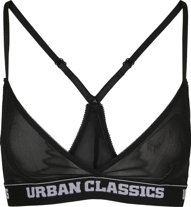 Actual product image Urban Classics Ladies Triangle Tech Mesh Logo Bra (Single pack, XS)