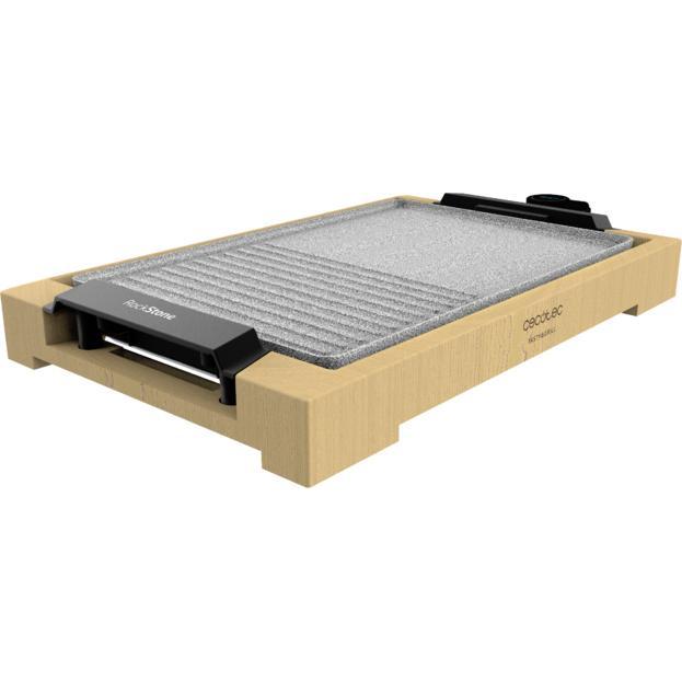 Cecotec Plancha électrique compatible Tasty&Grill 2000 Bamboo MixStone, Tischgrill, Grau
