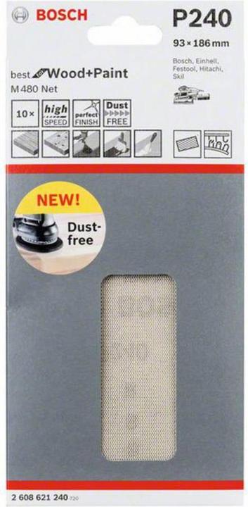 Actual product image Bosch Professional Zubehör Orbital sandpaper grit 240 (Ø x L) 93 mm 186 10 pcs. (240)