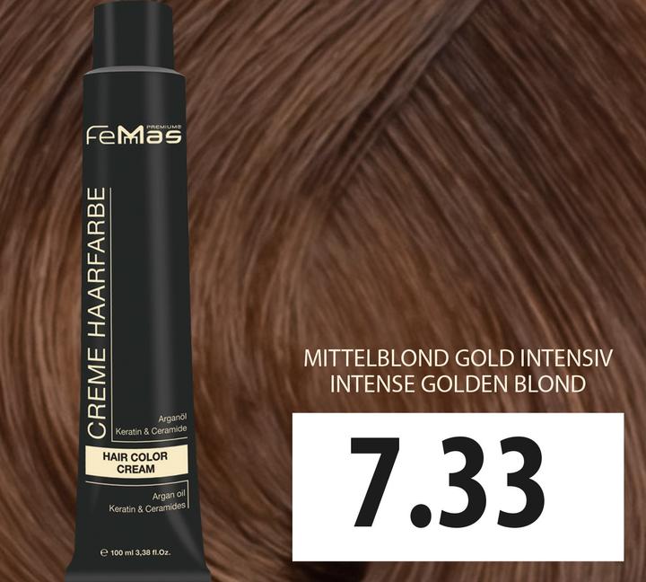 Image du produit FemMas 7.33) Couleur de cheveux blond moyen or intense 100ml