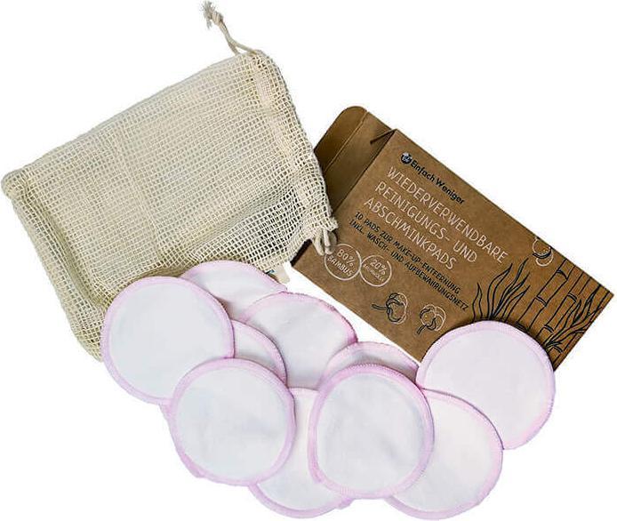 Image du produit Einfach Weniger Disques démaquillants réutilisables en bambou Blanc