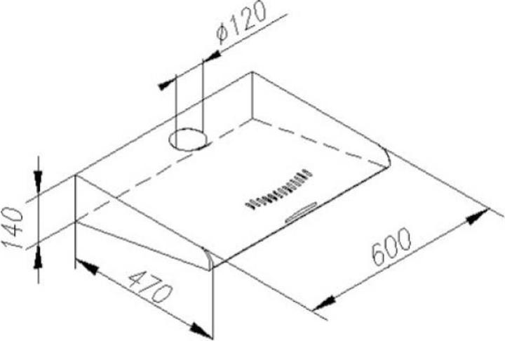 Produktbild Amica AUH 17109-3 S (Unterbauhaube)