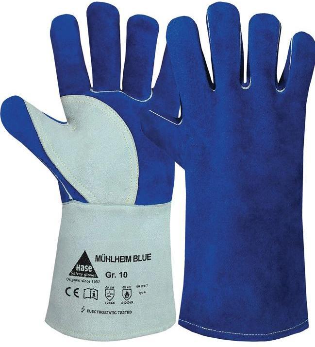 Hase Safety Gloves Welding gloves Mühlheim Blue size 9 b size 9 blue/grey (9)