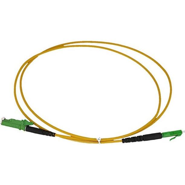BlueOptics Cavo patch in fibra ottica Simplex LC-APC/E2000-APC monomodale da 5 metri, Cavo di rete