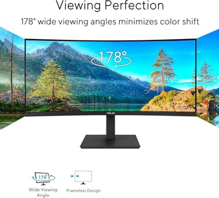 Produktbild ASUS ProArt VA34VCPSR 86.7cm (21:9) Curved WQHD (3440 x 1440 Pixel, 34")