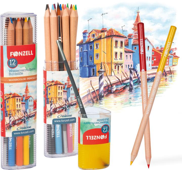 Produktbild Fonzell Farbstifte Creative Aquarelle (12x)