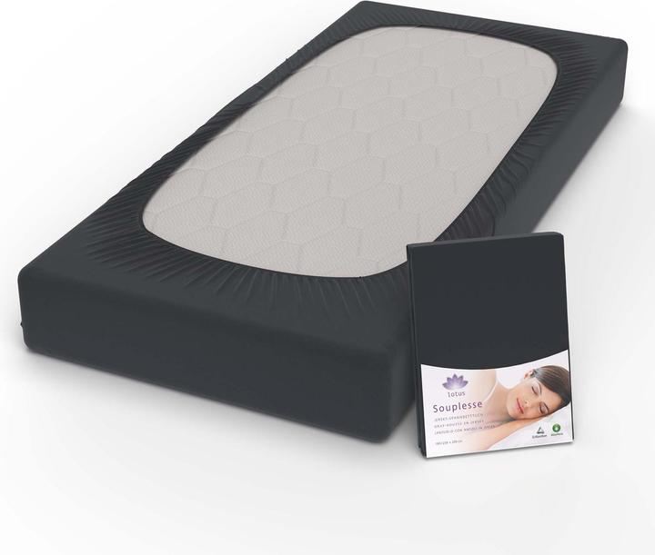 Immagine prodotto Lotus Bettwaren Lenzuolo matrimoniale in jersey Souplesse (100 x 200 cm, 90 x 190 cm, 90 x 200 cm)
