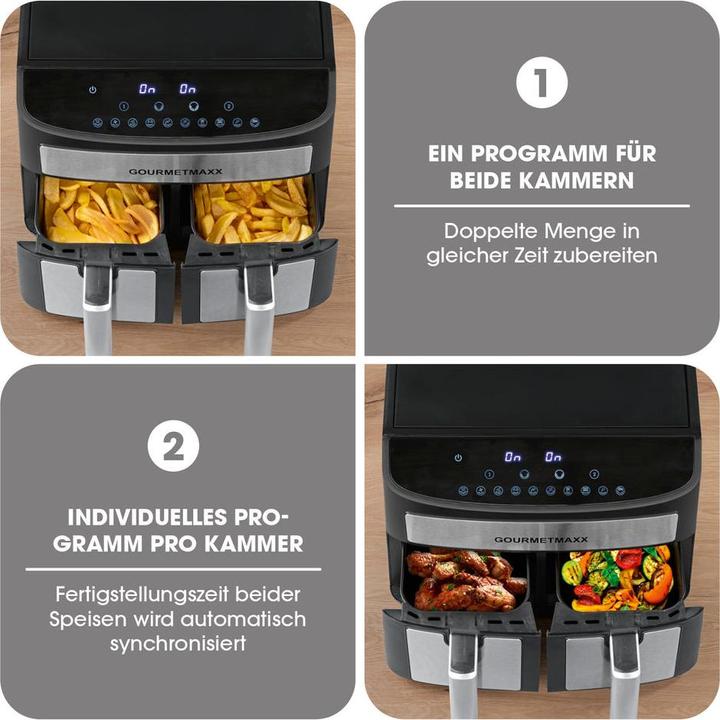 Immagine prodotto Gourmetmaxx Friggitrice ad aria calda a due camere