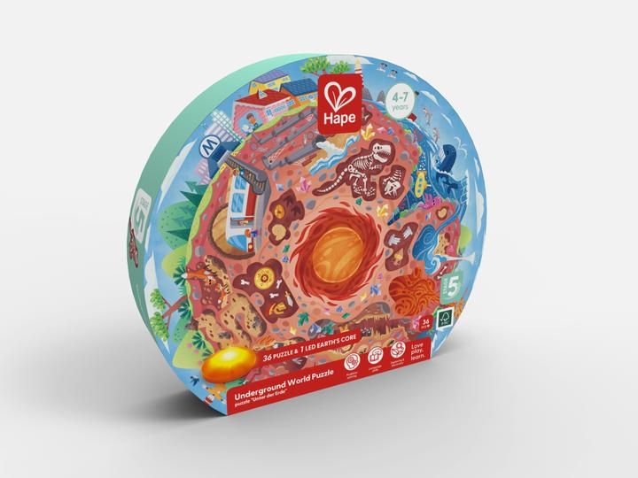 Produktbild Hape Puzzle Unter der Erde (36 Teile)