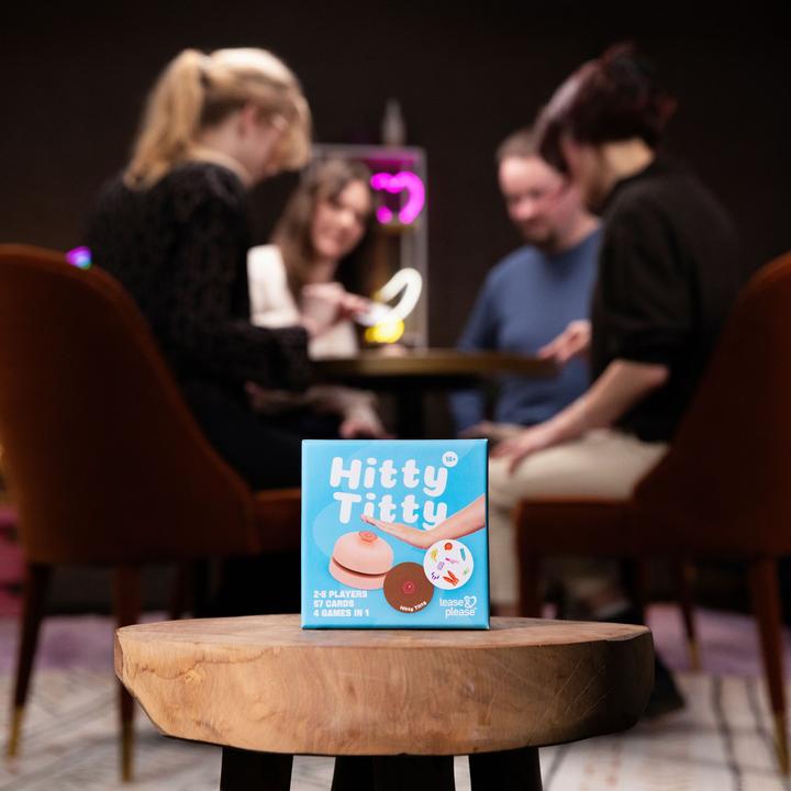 Actual product image tease & please - Hitty Titty Card Game - Adult Game (Deck of cards, German, French, Dutch, English)