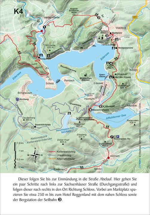 Immagine prodotto Kellerwaldsteig mit Urwaldsteig Edersee (Tedesco, Thorsten Hoyer, 2022)