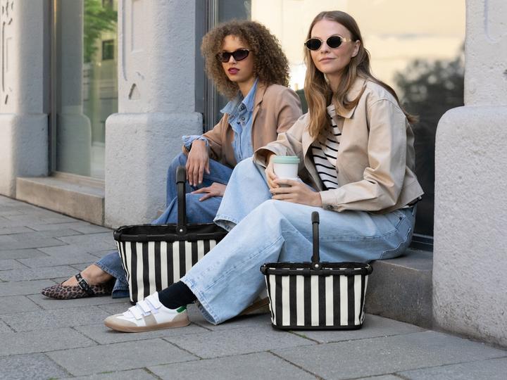 Actual product image reisenthel Einkaufskorb Carrybag Summerstripes Black