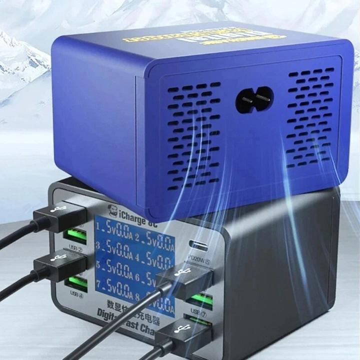 Actual product image Kaku Consumables! Mechanic MECHANIC iCharge 8C 8-Port DC Power Supply PD QC3.0 (50 W, 8 ports)