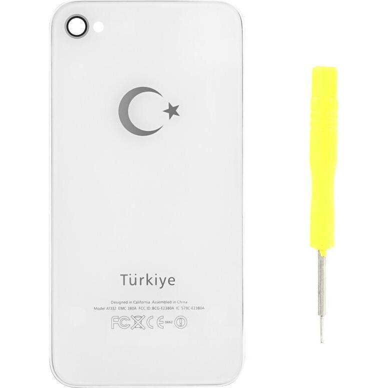 OEM Battery cover for iPhone 4s (Türkiye) white (Akku, iPhone 4S), Mobilgerät Ersatzteile, Weiss