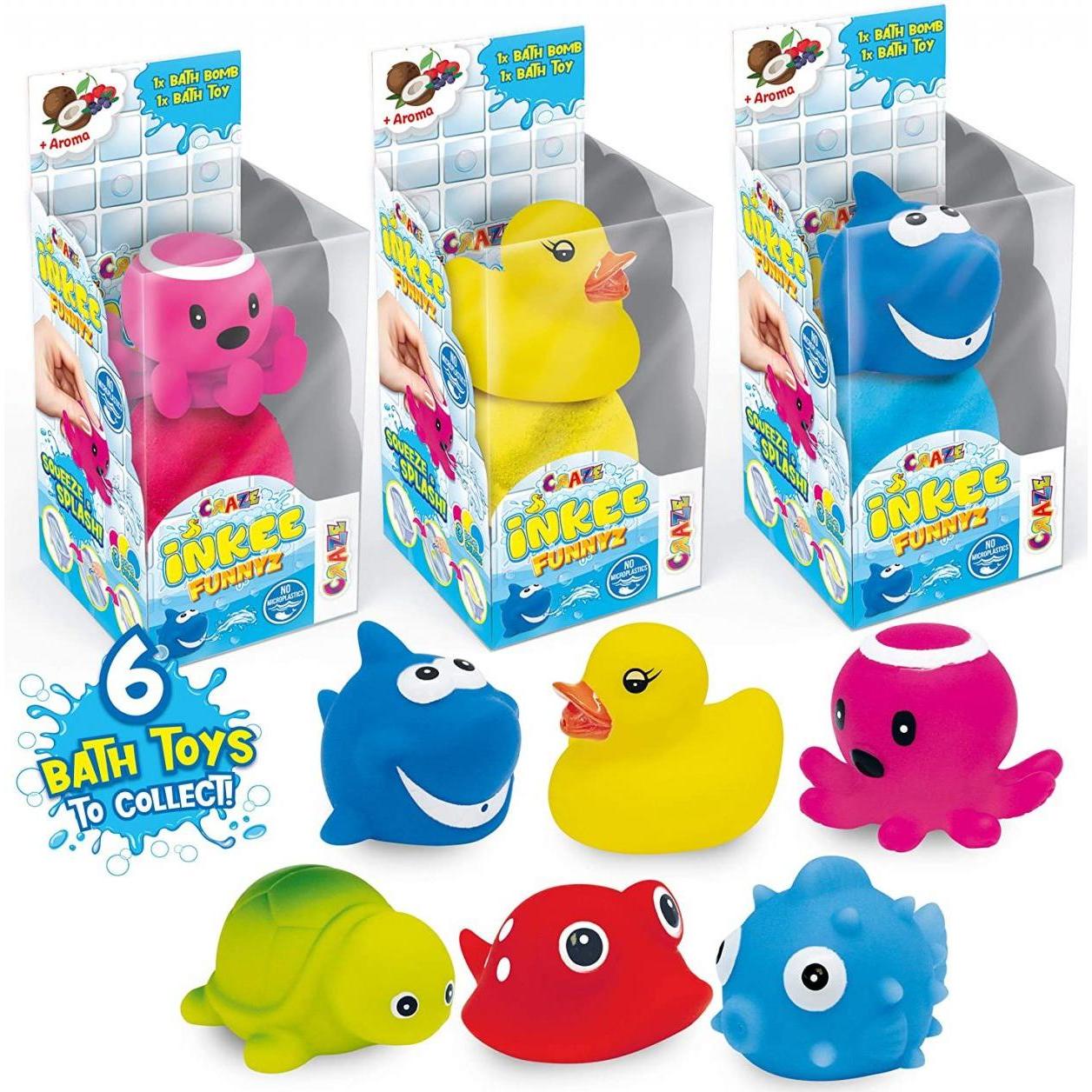 Craze Inkee bomba da bagno Funnyz con giocattolo da bagno