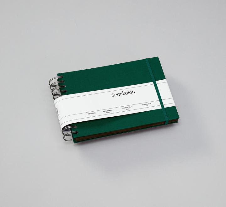 Image du produit Semikolon Album photo Mini Mucho vert foncé. Pages de couleur crème (10 x 15 cm, 9 x 13 cm)