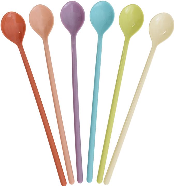 Rice - Melamine Latte Spoons - Glory Days Colors - Set of 6