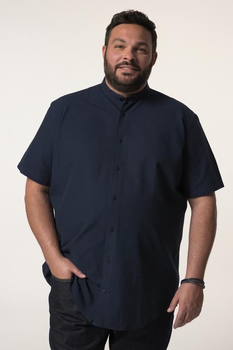 Immagine prodotto Men+ Hemd, Halbarm, Stehkragen, Seersucker, Comfort Fit (XL)
