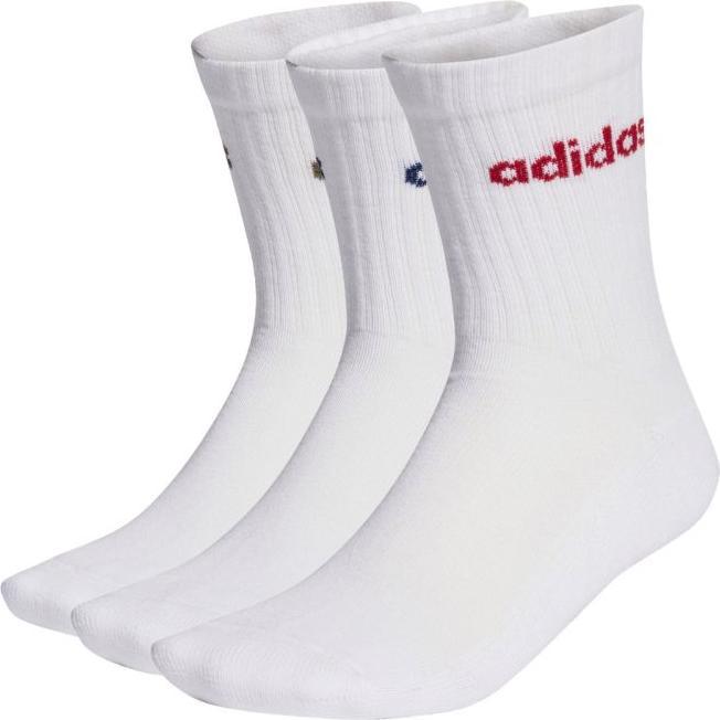 Adidas Weisse, gepolsterte Socken mit geradem Schaft