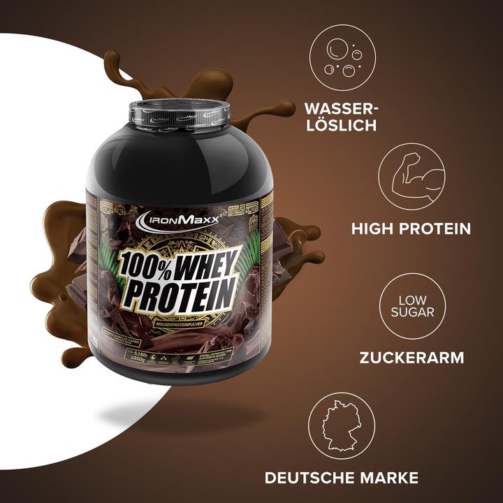 Actual product image IronMaxx 100% Whey Protein (Dark Ecuador Chocolate, 1 pcs., 2350 g)