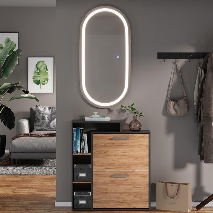 Produktbild Vicco Badezimmerspiegel Miral, Glas, 50 x 100 cm mit Frontlight Beleuchtung