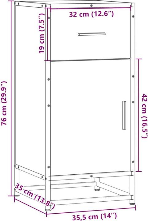 Image du produit vidaXL Sideboard (35.50 x 35 x 76 cm)