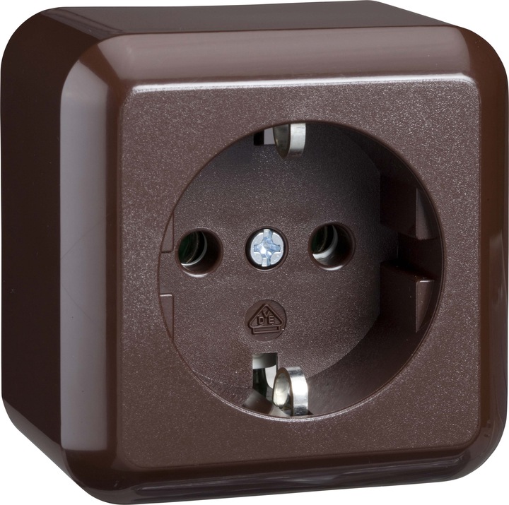 Produktbild Schneider Electric Steckdose 16A CONTURA Steckklemme braun 385002