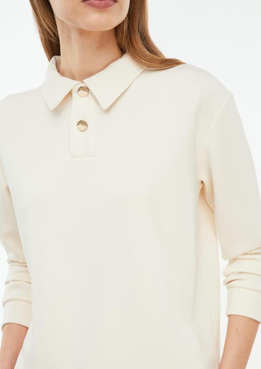 Produktbild Comma Sweatshirt Softes Sweatshirt mit Polokragen (40)