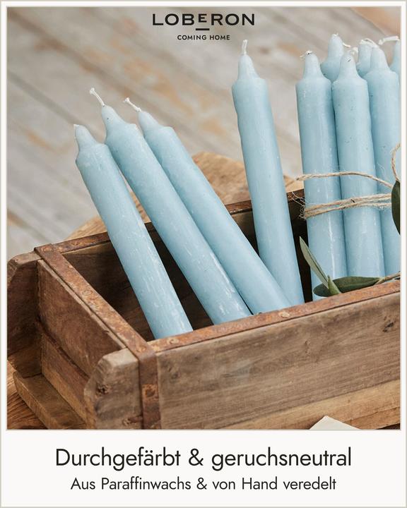 Immagine prodotto Loberon Set di 12 candele Bauceau blu (12 pz.)